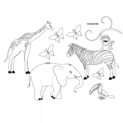 JUNGLE ACTIVITY PLACE MAT - A4 - Pack of 500