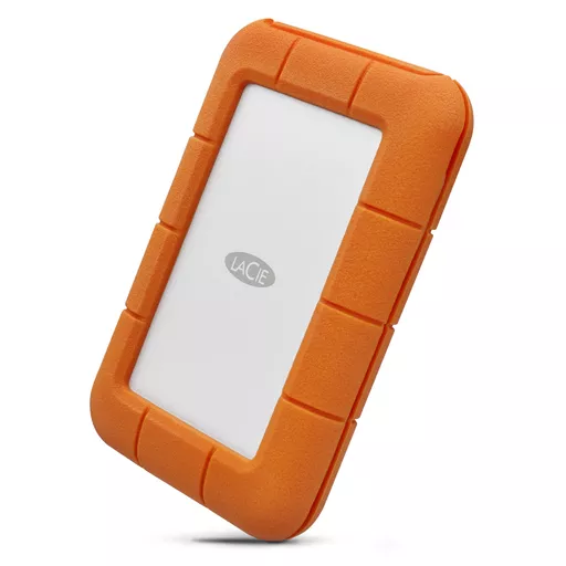 LaCie Rugged USB-C external hard drive 5 TB Grey, Yellow