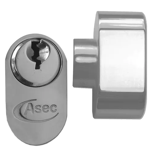 ASEC 5-Pin Oval Key & Turn Cylinder