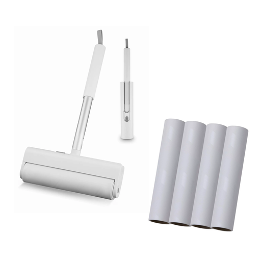 Swan None Elevate Extra-Wide Lint Roller & 4 Pack Refill Bundle