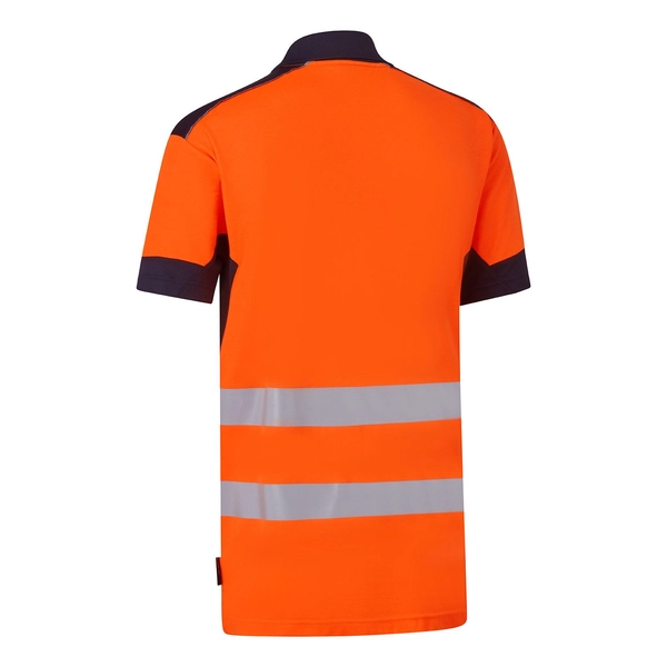 Picture of Supertouch Blue Sphere System Hi-Vis Eco Orange CottonCool Short Sleeve Polo
