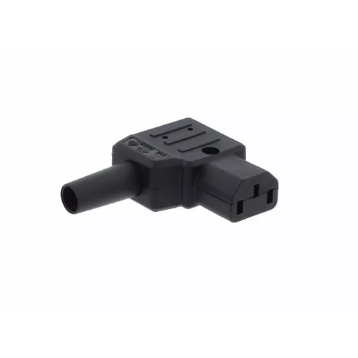 IEC C13 Rewirable - Right Angled (10A, 250V), Black