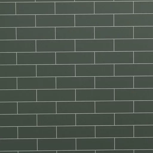 PVC Satinpanel 1000 x 2400mm Metro Tile Cutline - Satin Green