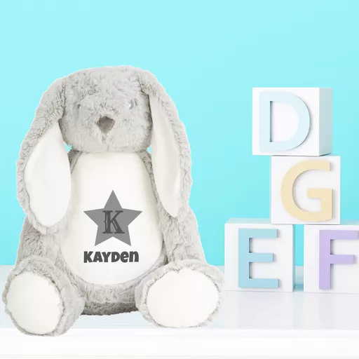 Grey Bunny Plush Soft Toy