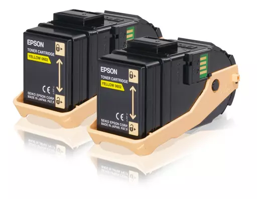 Epson C13S050606/0602 Toner cartridge yellow, 2x7.5K pages Pack=2 for Epson Aculaser C 9300 N