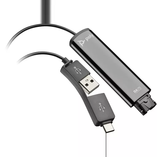 POLY DA75 USB to QD Black Adapter TAA