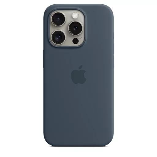 Apple iPhone 15 Pro Silicone Case with MagSafe - Storm Blue