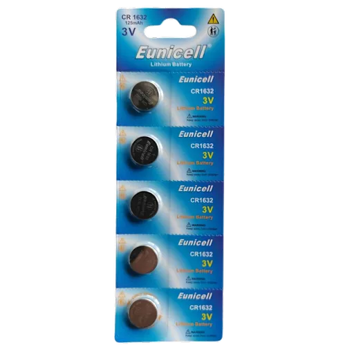 EUNICELL 3V CR1632 Button Cell Battery (5 PER CARD)