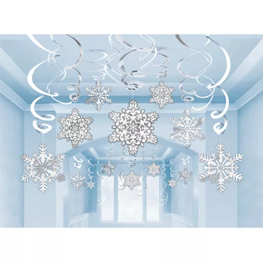 Snowflakes Paper & Foil Swirls (Pk30)