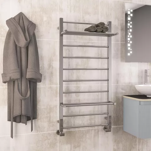 Velino Stainless Steel Towel Rail 1200 x 600 Mirror Polished