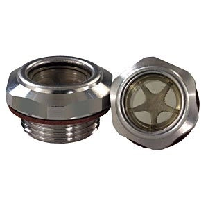 K0448 - Oil Level Sight Glasses In Aluminium Size 1/4-1 1/4G & M18-M22