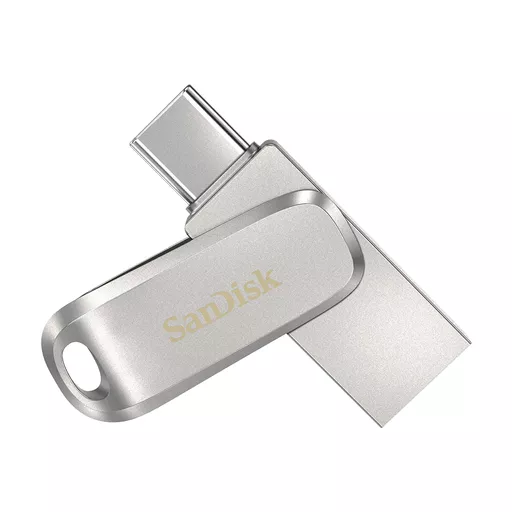 SanDisk Ultra Dual Drive Luxe USB flash drive 128 GB USB Type-A / USB Type-C 3.2 Gen 1 (3.1 Gen 1) Stainless steel