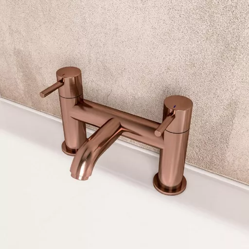Meriden Bath Filler Tap with Curved Spout - Brushed Bronze