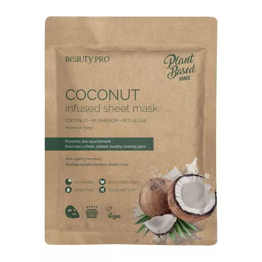 BeautyPro Plant Based COCONUT OIL INFUSED Sheet Mask 22ml