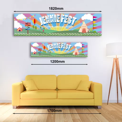 Personalised Banner - Festival Camp Coachella Style Banner
