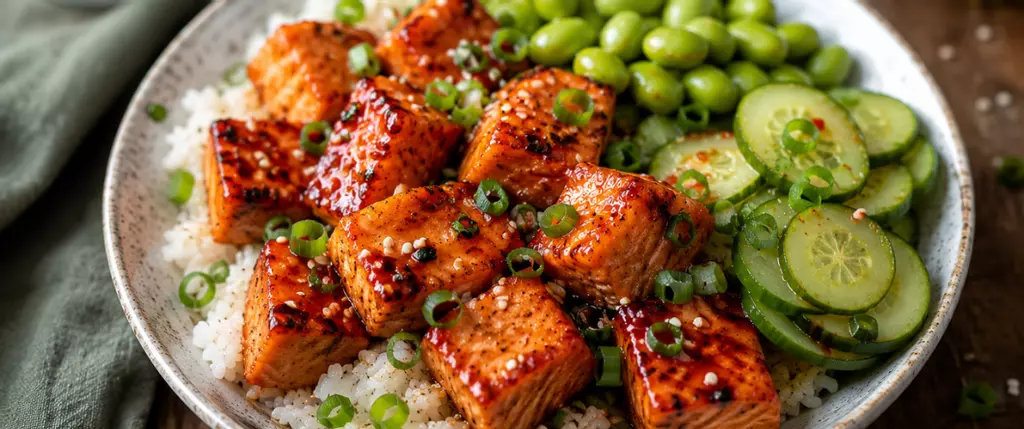 Honey Sriracha Salmon Bites 