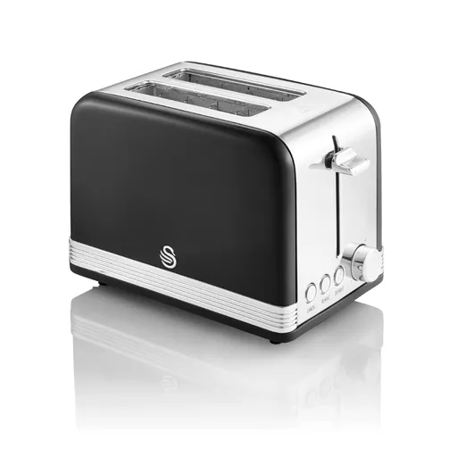 2 Slice Retro Black Toaster