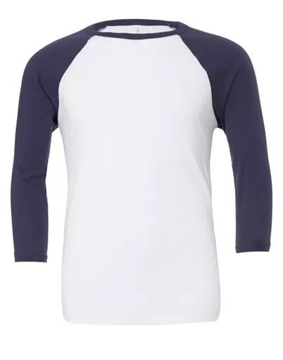 Canvas Unisex 3/4 Sleeve Baseball Tee