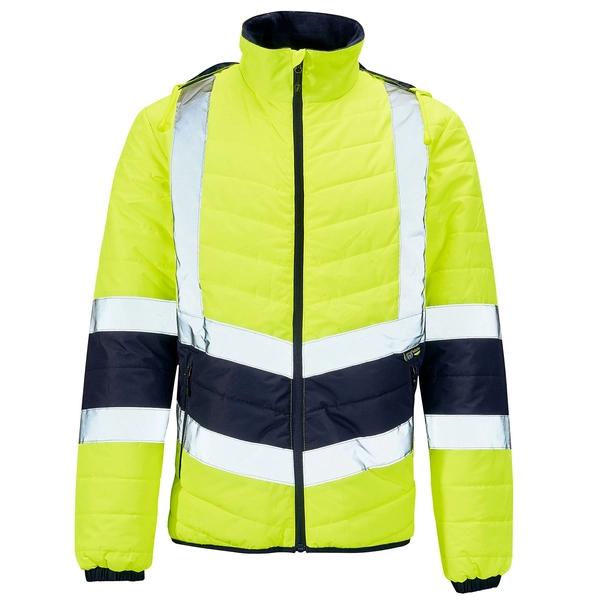 Picture of Supertouch Supertouch Hi Vis Yellow 2 Tone Puffer Jacket