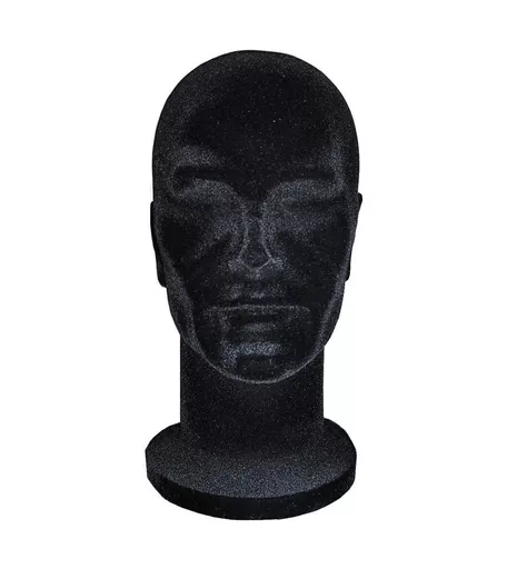 Black Flock Male Display Head