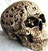 Large Engraved Skull