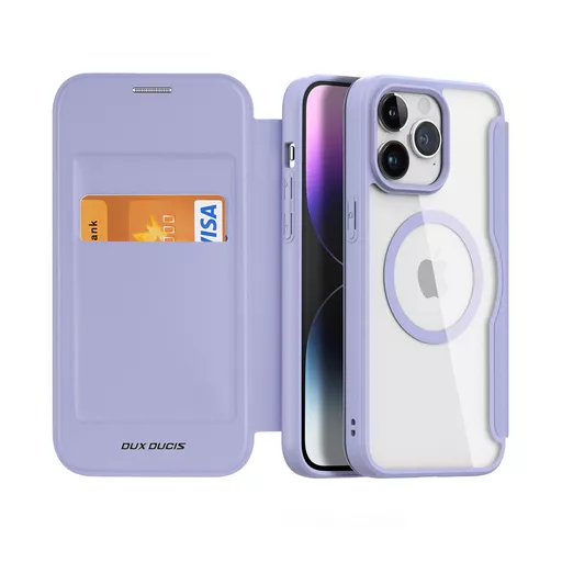 Dux Ducis - Skin X Pro MagSafe Wallet for iPhone 15 Pro Max - Purple