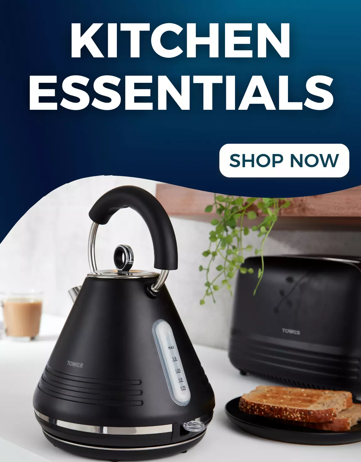 Tower kettle and toaster clearance set