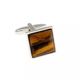 Tiger Eye Square Cufflinks