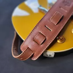 GS59 tan ostrich guitar strap Pinegrove 164526.jpg