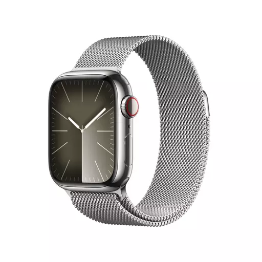 Apple Watch Series 9 41 mm Digital 352 x 430 pixels Touchscreen 4G Silver Wi-Fi GPS (satellite)
