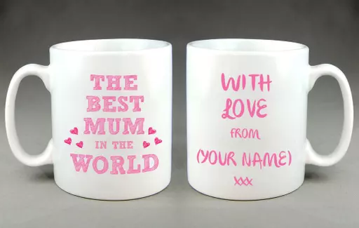 'The Best Mum in the World' Personalised Mug - Add Name