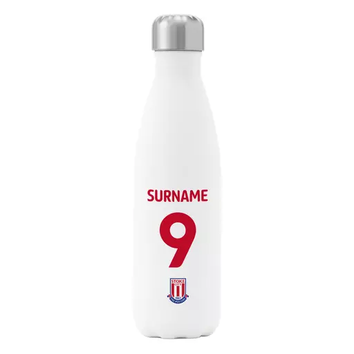 Stoke City FC Back of Shirt Insulated Water Bottle - White