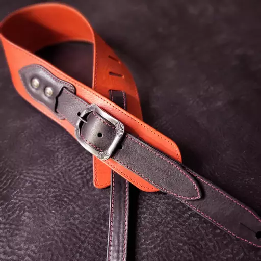 BS79 Red & Black Guitar Strap (one-off special)