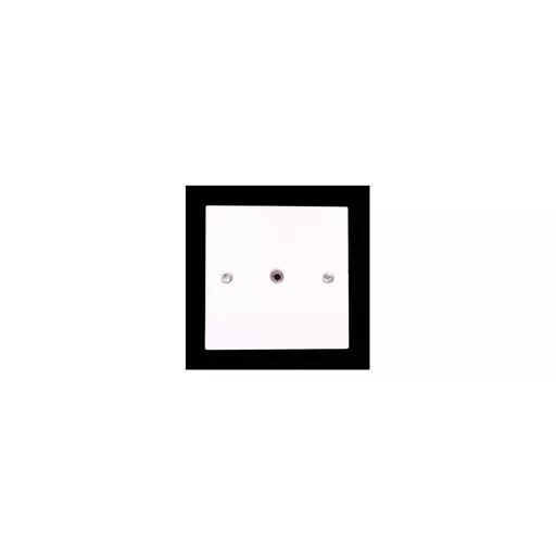 White Single Gang 3.5mm Audio (Solder) Wall Plate