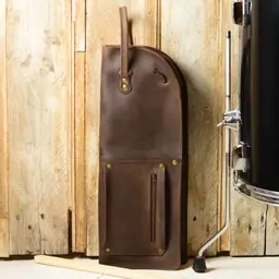 Pinegrove Leather Drumstick bag Vintage brown,  with floor tom drum