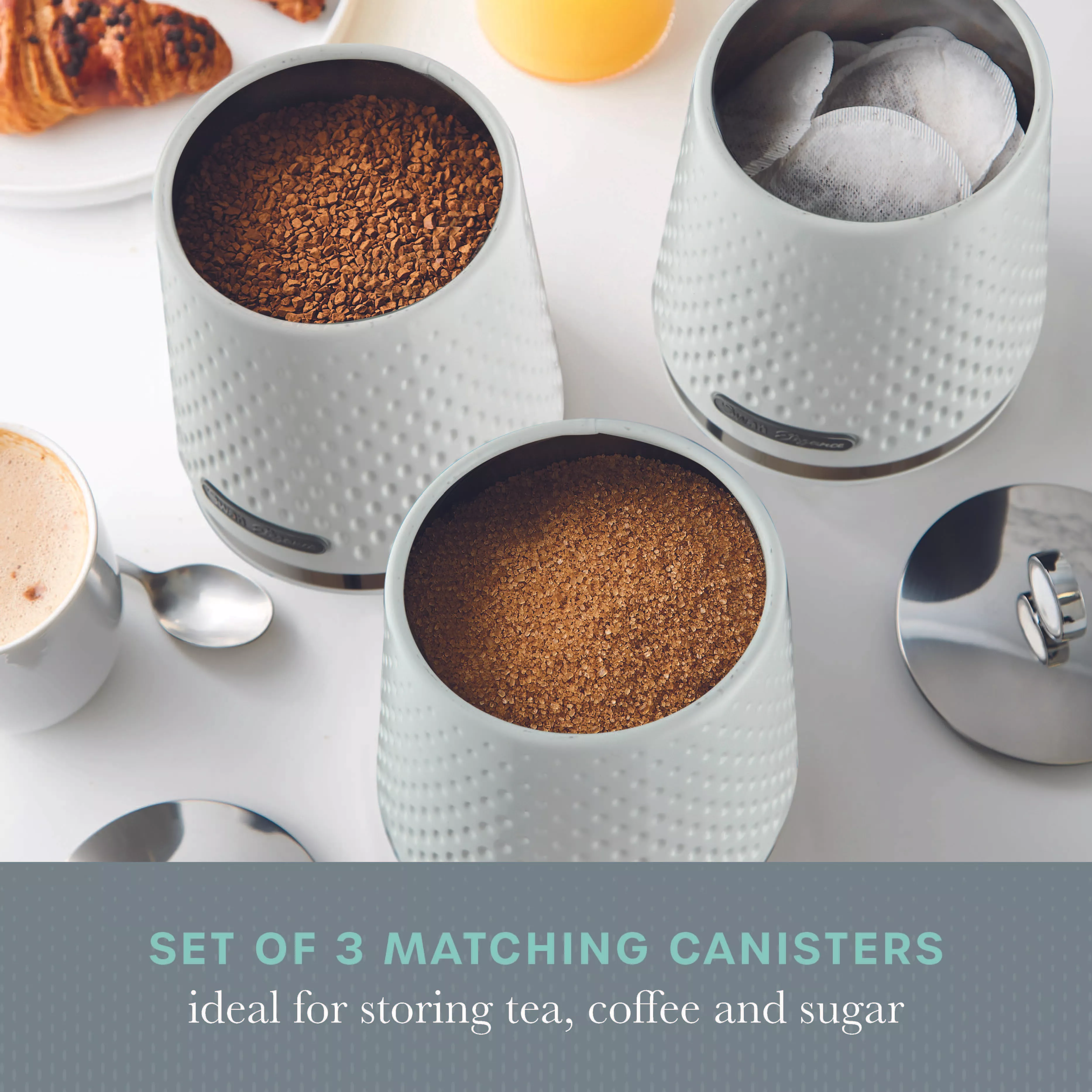 Elegance Set of Canisters Storage Swan Brand