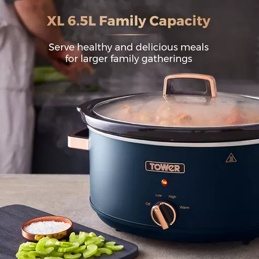 Tower 6.5L Navy Cavaletto Slow Cooker