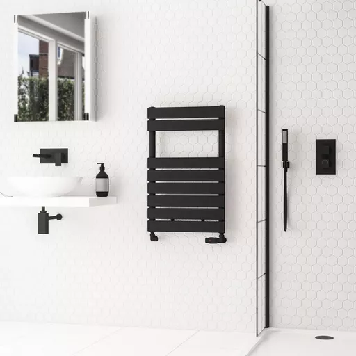 Addington II Towel Rail 790 x 500 Type10 Matt Black