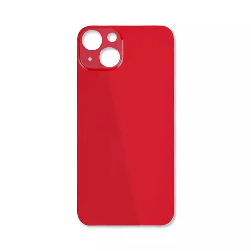 Back Glass (Big Hole) (No Logo) (Red) (CERTIFIED)- For iPhone 13