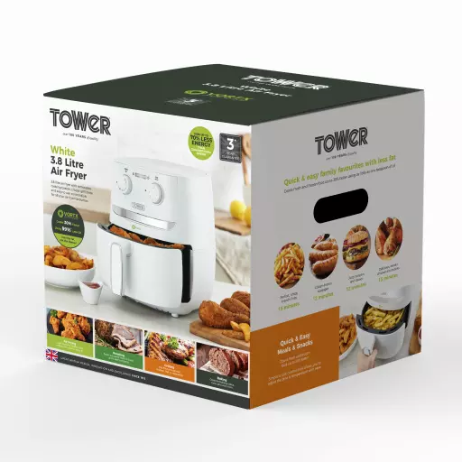 Tower Vortx 6L Colour Air Fryer White Digital