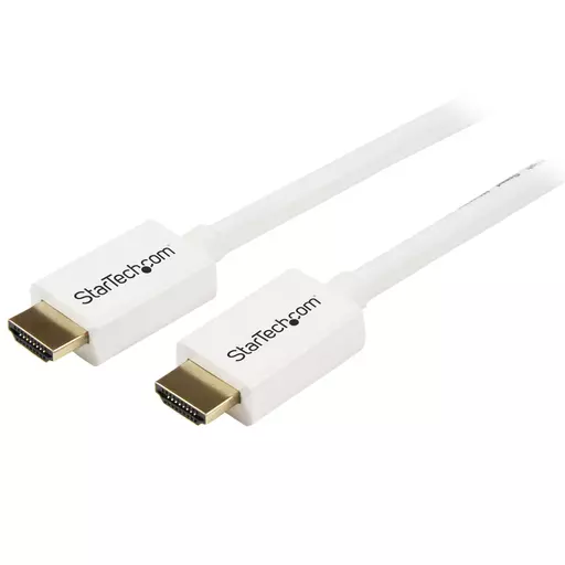 StarTech.com 5m / 16 ft CL3 Rated HDMI Cable w/ Ethernet - In Wall Rated Ultra HD HDMI Cable - 4K 30Hz UHD High Speed HDMI Cable - 10.2 Gbps - HDMI 1.4 Video/Display Cable - 30AWG, White