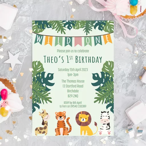 Personalised Jungle Invitations