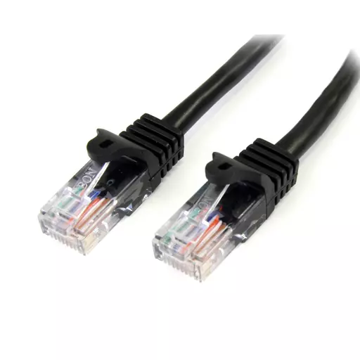 StarTech.com Cat5e Patch Cable with Snagless RJ45 Connectors - 1m, Black