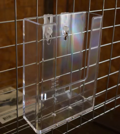 Plastic Hanging Clips for Leaflet Holders on Gridwall and Wire Baskets - Pair