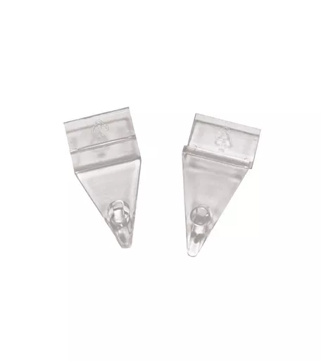 Pair of Clear Acrylic Slatwall Adaptors