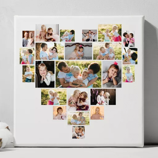 Heart Shaped Photo Canvas