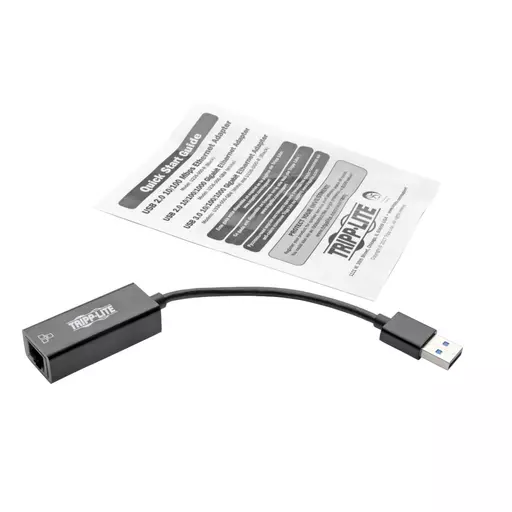 Tripp Lite U336-000-R USB 3.0 to Gigabit Ethernet NIC Network Adapter - 10/100/1000 Mbps, Black