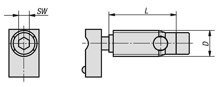 Connecting Set Automatic. 6mm Slot Width.