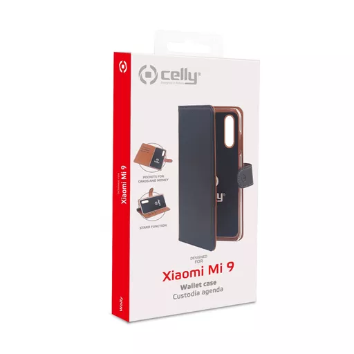 Celly Wally mobile phone case 16.5 cm (6.5") Folio Black, Brown