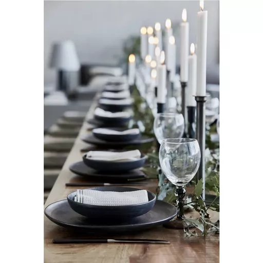 Stemmed Beer Glass, Meyer, Clear/Grey